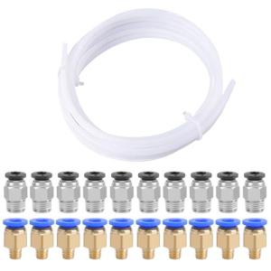 QitinDasen 5M PTFE Tube with Pneumatic Connectors