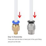QitinDasen 5M PTFE Tube with Pneumatic Connectors