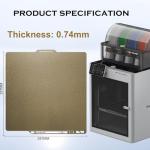 Thickened 257mm Textured PEI Print Bed for Bambu