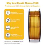 ZIRO 1.75mm PLA Silk Filament - Gold 1KG