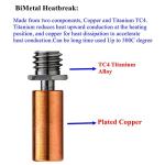 High-Speed Bimetal Heatbreak for Ender Printers