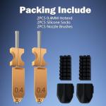 FlashForge AD5X 0.4mm Hotend Extruder Kit 2-Pack