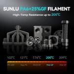 SUNLU PA6-GF 3D Filament - 1.75mm, 1KG Spool