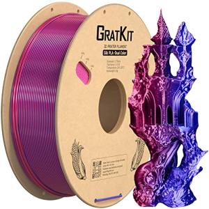 Gratkit Tri-Color Silk PLA Filament 1.75mm 1KG