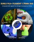 SUNLU PLA+ 3D Printer Filament Bundle, 4KG