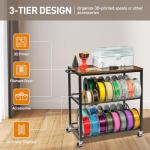 3D Printer Filament Storage Rack with Wheels