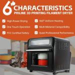 PRILINE 3D Printer Filament Dryer Box with Fans