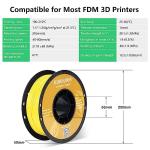 Kingroon 1kg Yellow PLA 3D Printer Filament