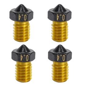 4-Pack 0.4mm Non-Stick Nozzles for 3D Printers