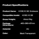 Creality K1SE Clear Acrylic Printer Enclosure