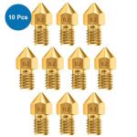10 Pack 0.2mm Brass MK8 Nozzles for 3D Printers