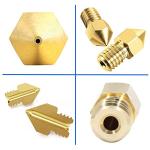 10 Pack 0.2mm Brass MK8 Nozzles for 3D Printers