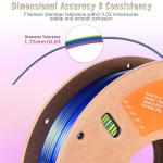 ERYONE 3D Silk PLA Filament 1.75mm, Multicolor