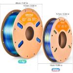 ERYONE 3D Silk PLA Filament 1.75mm, Multicolor