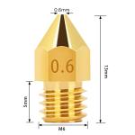 LUTER 15PCS 0.6mm 3D Printer Nozzles and Needles