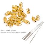 LUTER 15PCS 0.6mm 3D Printer Nozzles and Needles