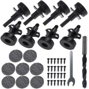 Adjustable Leveling Feet with T-Nut Kit - 8 Pack