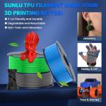 SUNLU 1KG 95A Flexible TPU 3D Printing Filament