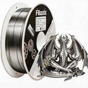 Metallic Silver PETG Filament 1.75mm - 1KG