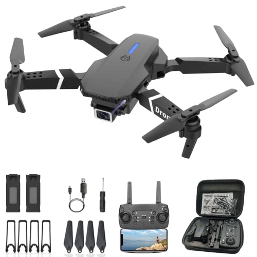 MOCVOO Drone With 1080P Camera for Adults Beginners Kids, Foldable RC Quadcopter, Toys Drone Gifts, 1080P FPV Video, 2 Batteries, Carrying Case, One Key Start, Headless Mode, Waypoints fly, 360° Flips