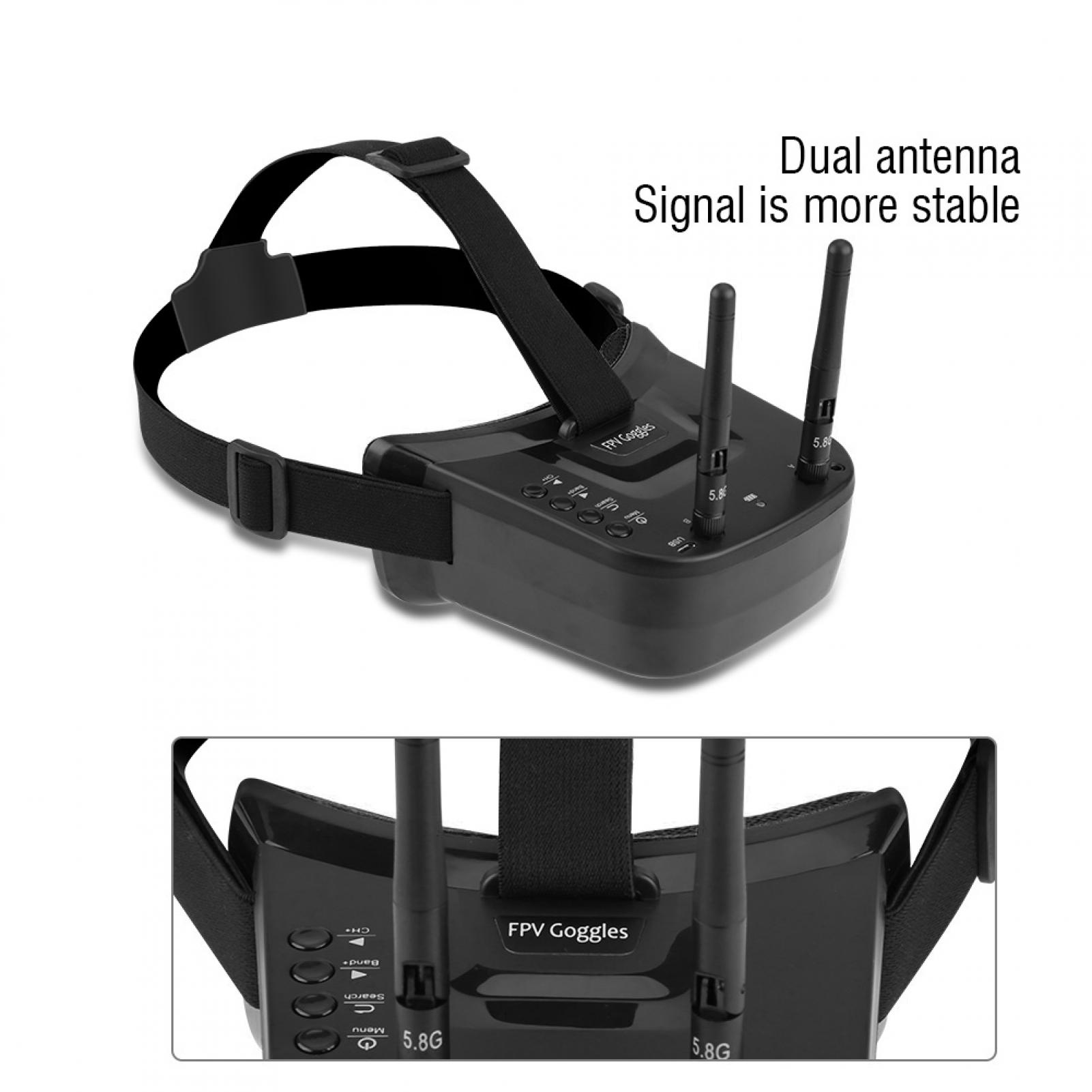 480*320 Built-In Battery FPV Goggles for Drones