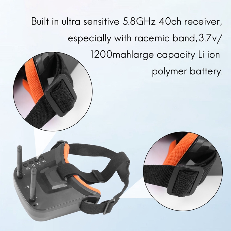 FPV Goggles: 3" Display, Double Antenna, 5.8G