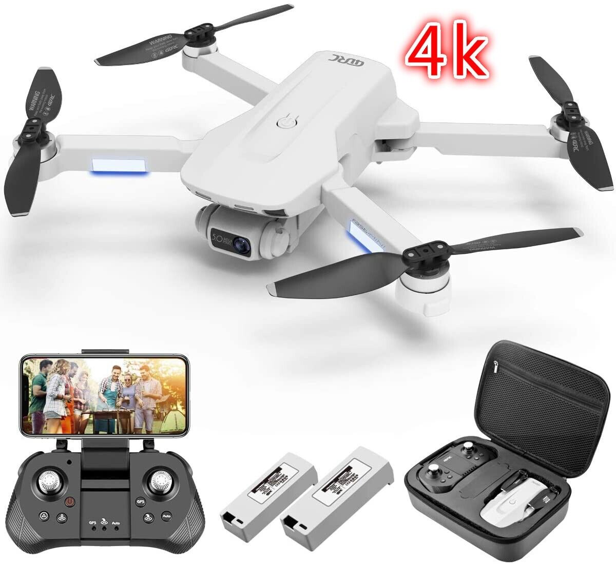 2023 4DRC F8 GPS Drone with 4K HD WiFi Camera Brushless FPV RC Quadcopter