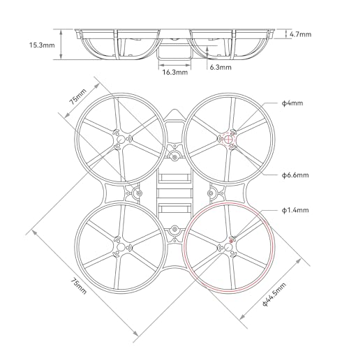 BETAFPV Meteor75 Air Brushless Whoop Frame Kit