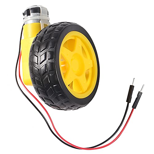Dealikee 4-Pack DC Gear Motors with Wheels