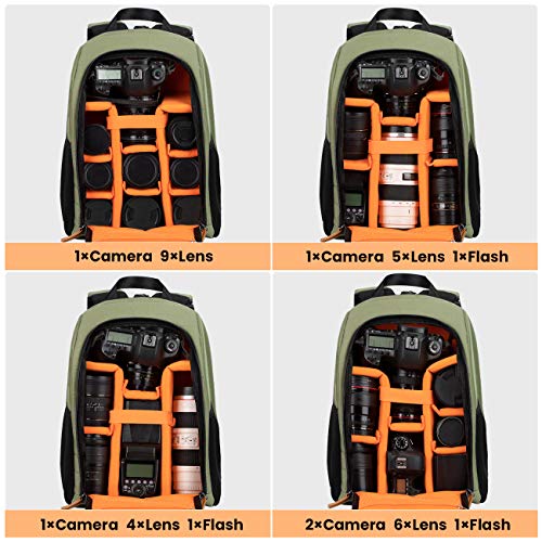 Lightweight Waterproof DSLR Backpack with Rain Cover