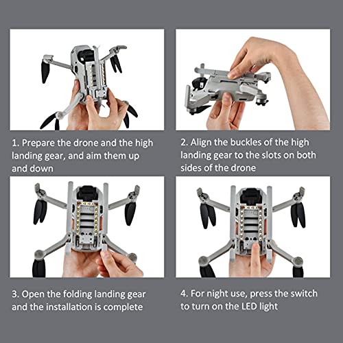 Dilwe Foldable LED Landing Gear for DJI Mini
