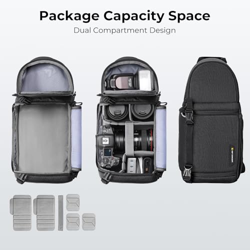 K&F Concept Waterproof Camera Sling Bag - 12L