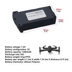 ZYGY 7.4V 1200mAh Lithium Battery for E520 Drones