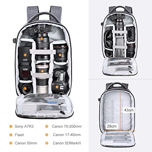 K&F Concept Large Camera Backpack with Laptop Compartment
