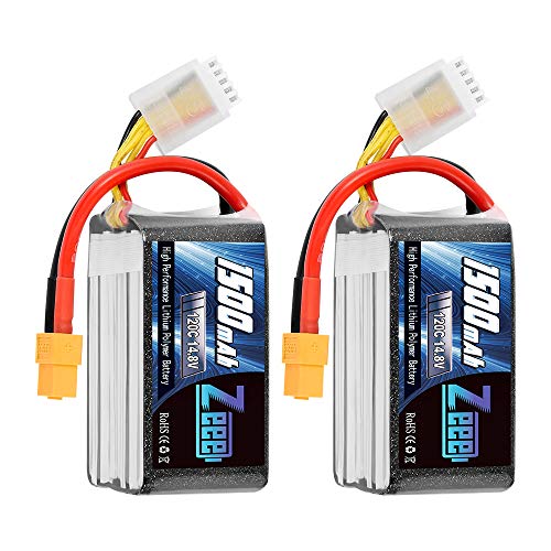 Zeee 4S 1500mAh 14.8V RC Lipo Battery 2-Pack