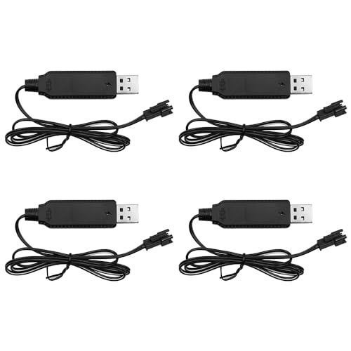 DollaTek 4-Pack USB Lipo Battery Charger for Drones