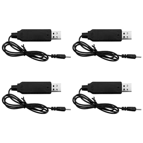 DollaTek 4PCS 3.7V USB Drone Battery Cables