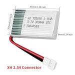 HAWK'S WORK 2-Pack 3.7V 300mAh Lipo Battery