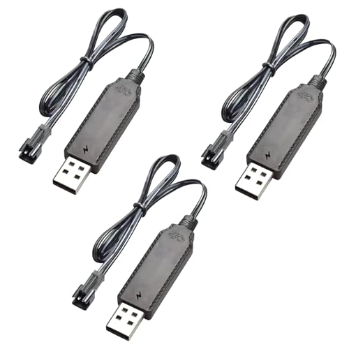 3-Pack USB Charger Cable for Drone Batteries