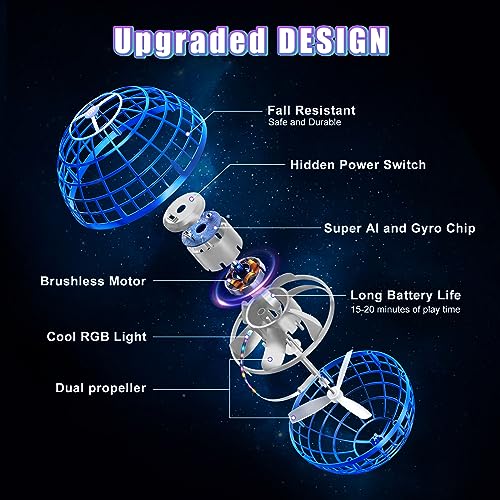 XINHOME UFO Flying Ball Toy - Blue