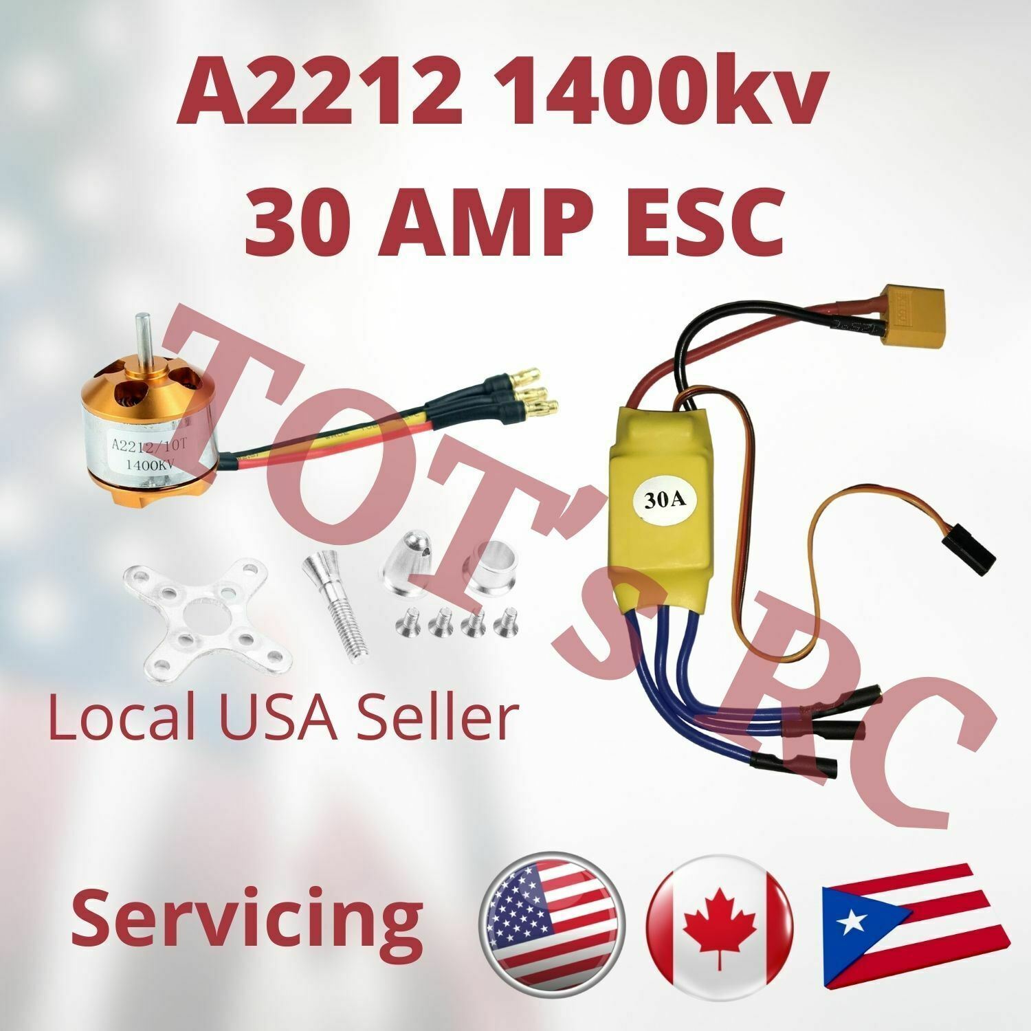 1400KV Motor & 30A ESC for Drones