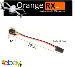 1-Female to 5-Male RC Servo Splitter Cable