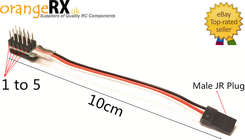 1-Female to 5-Male RC Servo Splitter Cable