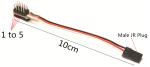 1-Female to 5-Male RC Servo Splitter Cable