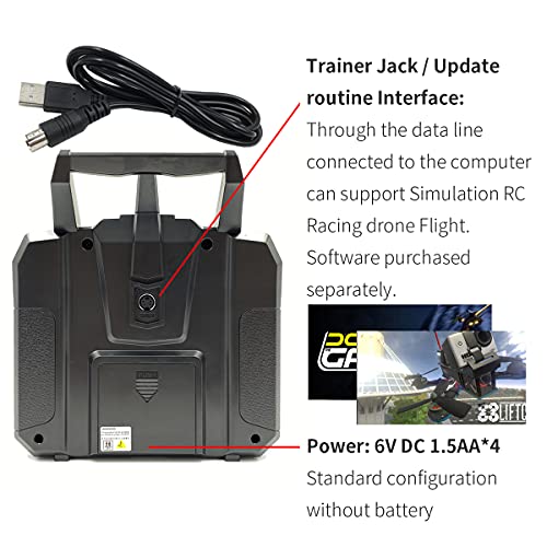 10CH 2.4GHz RC Transmitter with Receiver Upgrade Cable