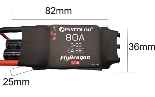 FLYCOLOR 80A ESC for 3-6S Brushless Motors