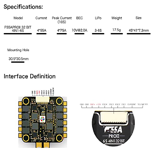 T-Motor F55A ProII Drone ESC with LED