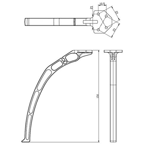 Universal Landing Gear Skids for DJI Multirotor