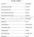 GARTT F2206 1400kv Brushless Motor for Drones