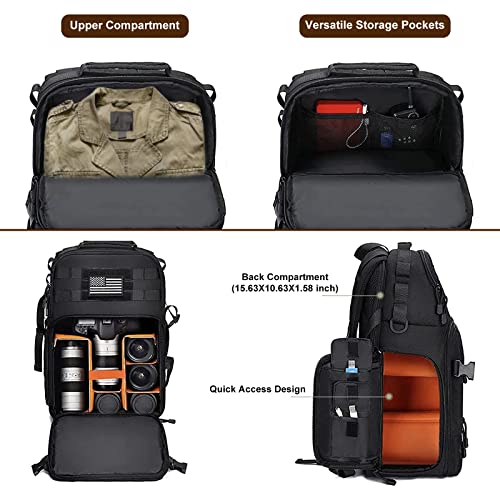 MOSISO Tactical DSLR Camera Backpack with Tripod Holder
